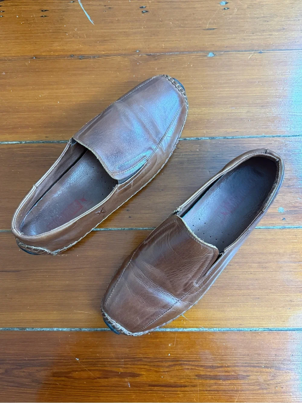 Pikolinos Jerez Men’s Brown Leather Driving Moccasins Sz 43 US 10 🧡🍄